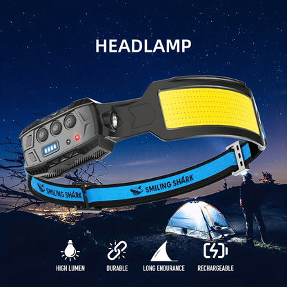 Two-Pack Rechargeable Headlamps with 720-Lumen Label, 270° Beam, Six Modes and Motion Sensor