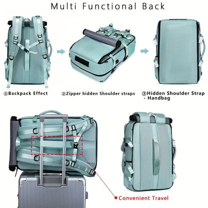 Laptop Backpack with Shoe Compartment, USB Port and Large Travel Storage in Eight Colors for Daily Use