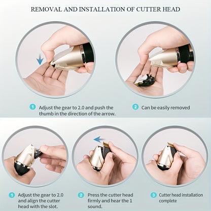 12-in-1 Pet Hair Trimmer Kit USB Rechargeable – Professional Cordless Electric Clippers for Dogs Cats Puppies Kittens