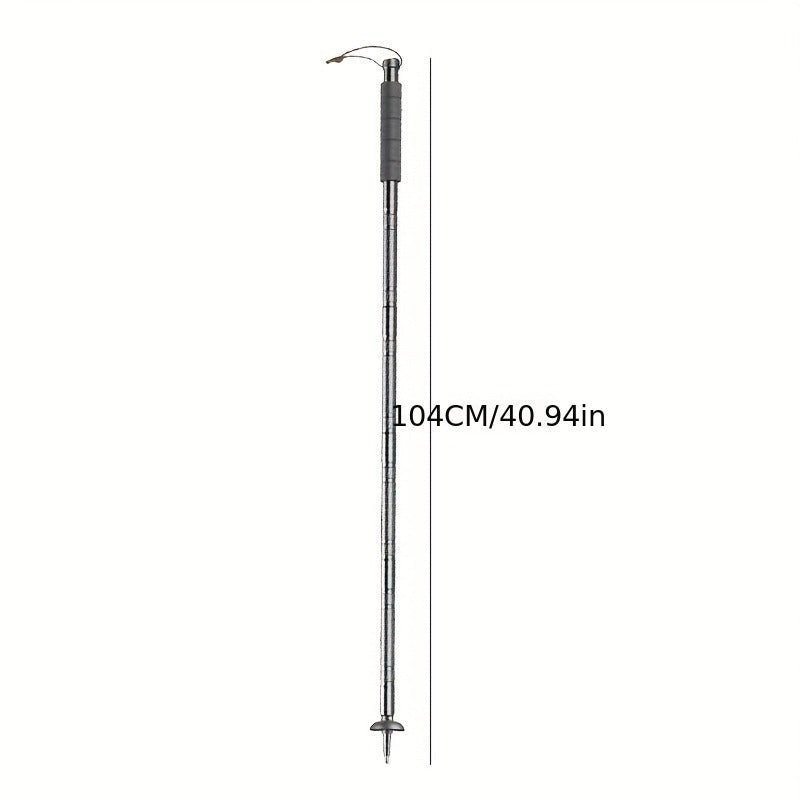 7-in-1 Tactical Hiking Staff – Extendable Foldable Survival Walking Stick with Compass, Fire Starter, Saw Blade, Screwdriver & Pliers