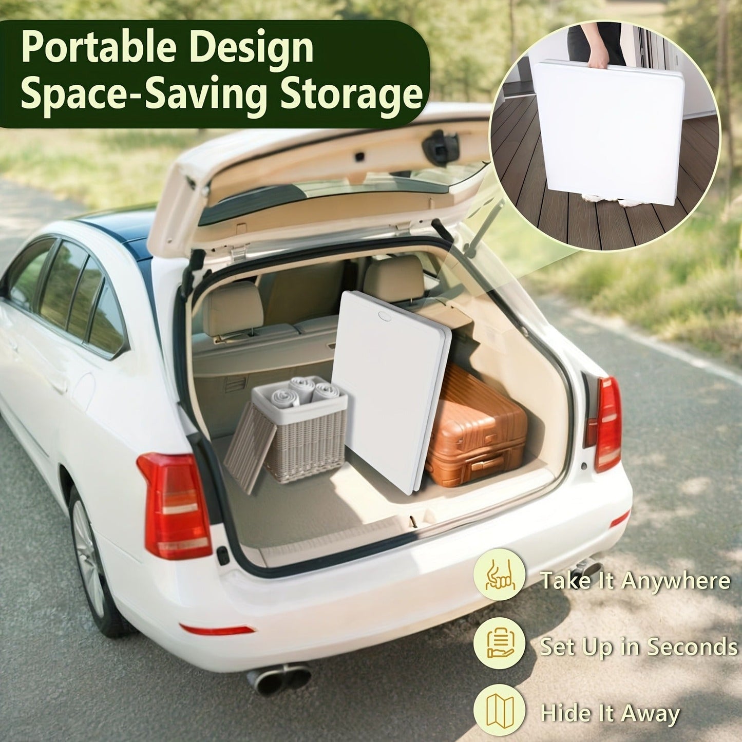 Foldable Outdoor Dining and Utility Table 4ft 6ft Multi-Purpose Folding Desk for Camping Backyard Weddings Living Room Card Games Study Home