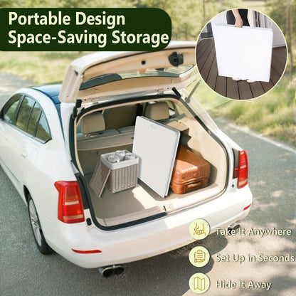 Foldable Outdoor Dining and Utility Table 4ft 6ft Multi-Purpose Folding Desk for Camping Backyard Weddings Living Room Card Games Study Home