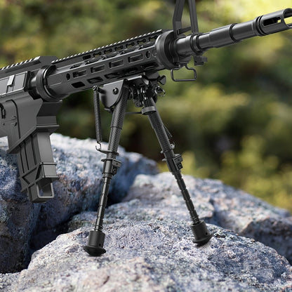 Aluminum Alloy Tactical Rifle Bipod – Adjustable 6-9 Inch Spring Return Legs, M-LOK Compatible, Collapsible Shooting Support for Hunting