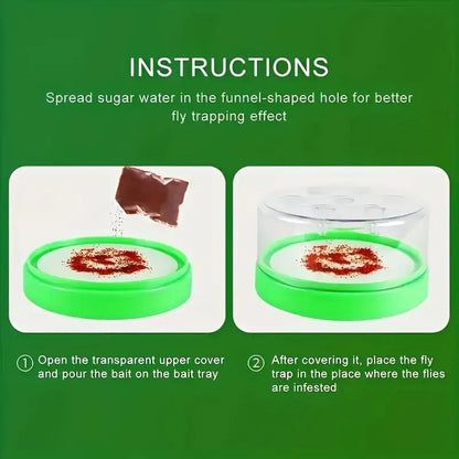 Flying Insect Trap 2 Pack – Non-Toxic Reusable Bug Catcher with 7 Holes, No Electricity, Safe for Home & Garden