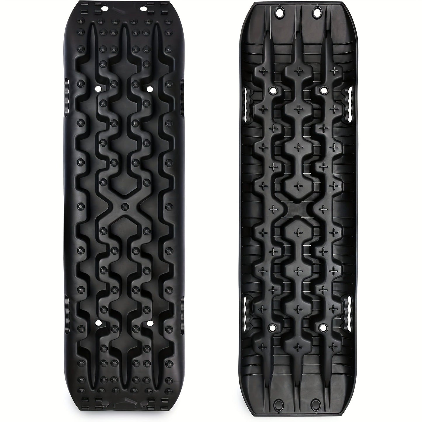 Off-Road Traction Boards Recovery Tracks 2-Pack – 10-Ton Capacity, 40”×11.8” PP Traction Mats for Sand, Mud & Snow