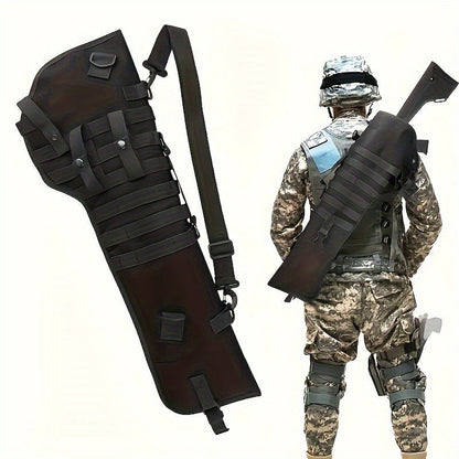 Tactical Gun Holster Sling Scabbard Bag, Water-Resistant Polyester Rifle Pistol Case with Ambidextrous Design and Adjustable Shoulder Strap