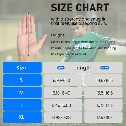 Sticky Grip Youth Football Receiver Gloves | Non-Slip Palm, Breathable Design for Boys & Girls – Hook-and-Loop Fit for Practice