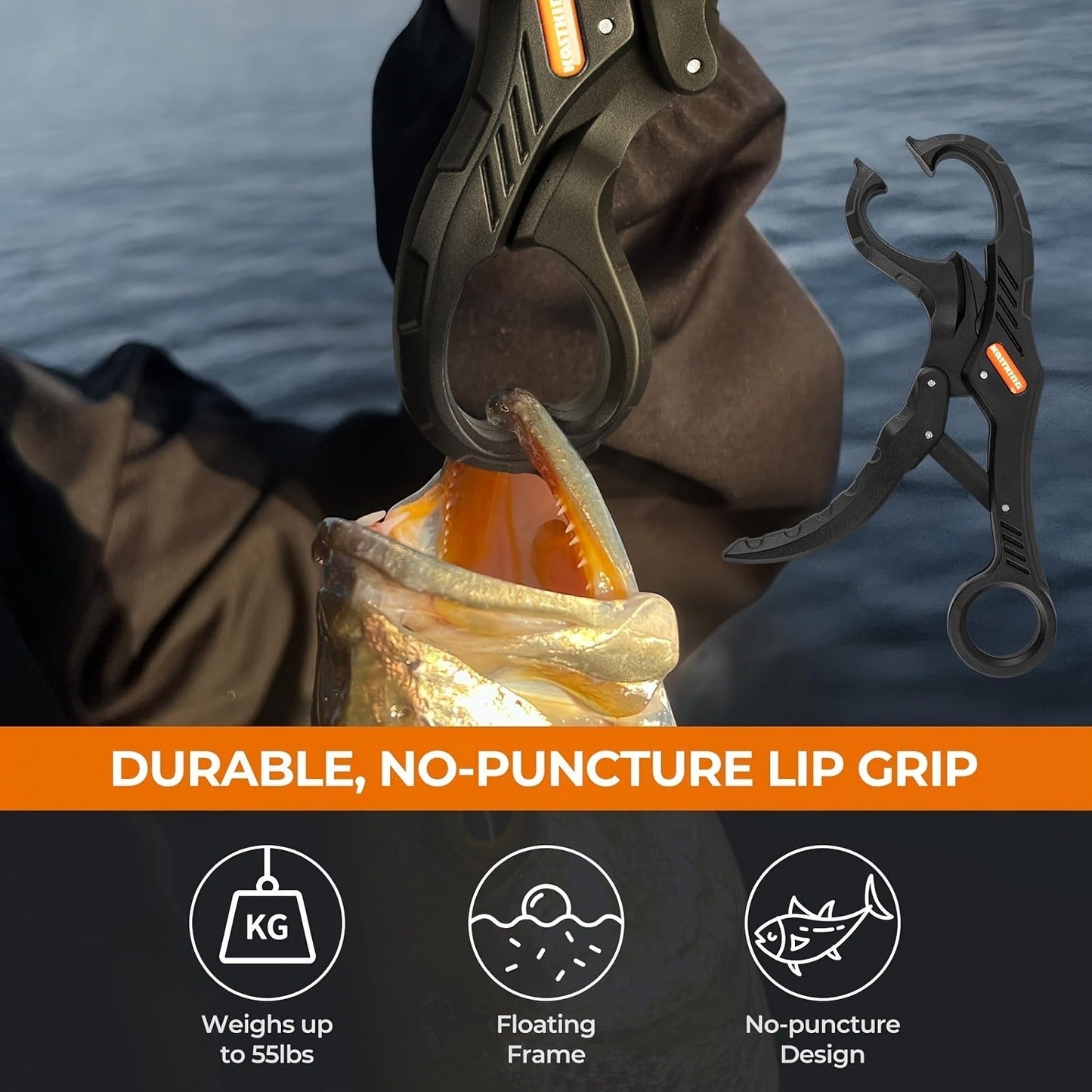 Fishing Tool Kit 6-Piece Corrosion Resistant Pliers Fillet Knife Fish Lip Gripper Braid Scissors Tool Retractor with Lanyard Fishing Gifts
