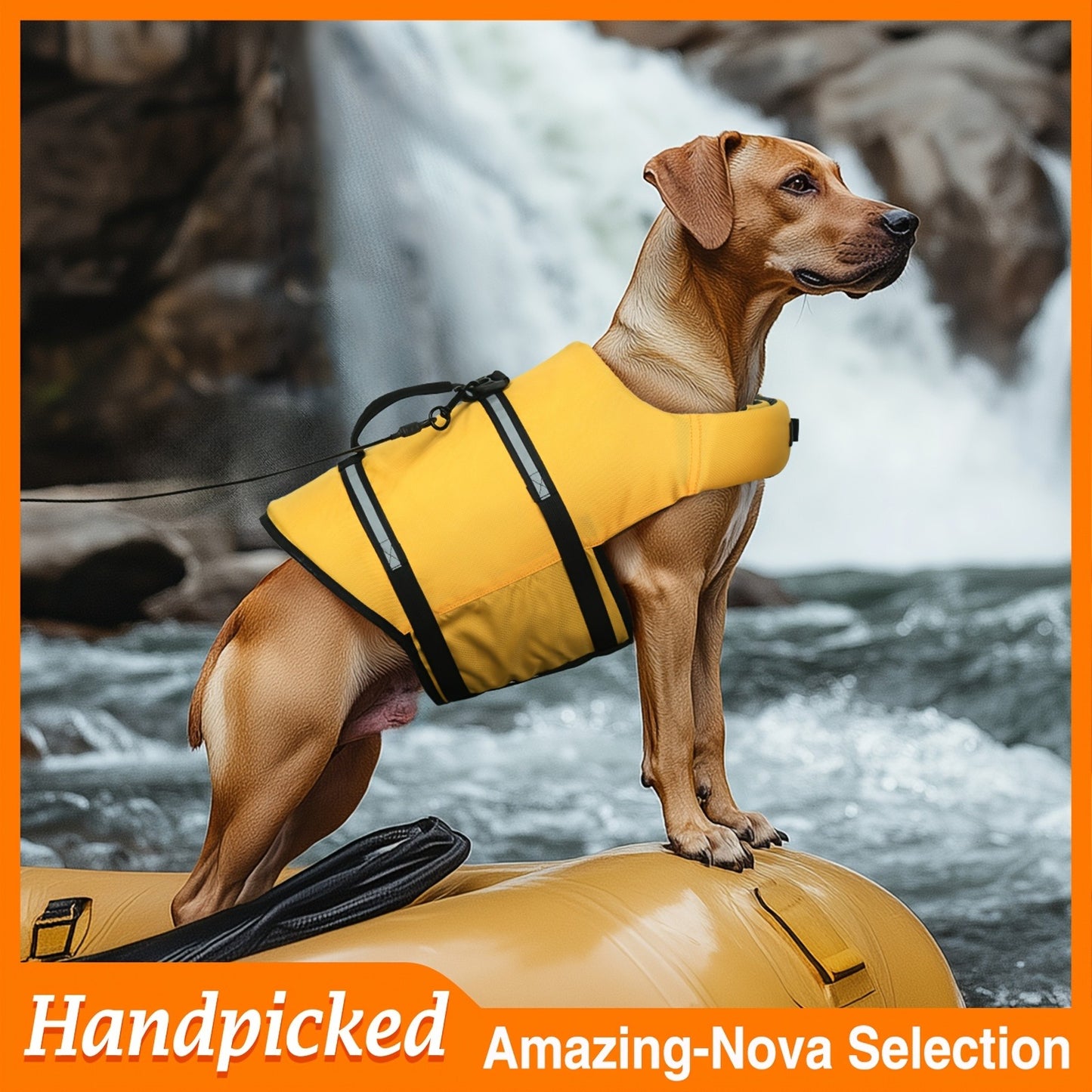 Dog Life Jacket Ripstop Swim Vest with Handle – Buoyancy Flotation Dog Life Vest for Swimming, Boating & Water Safety, Sizes XS to XL