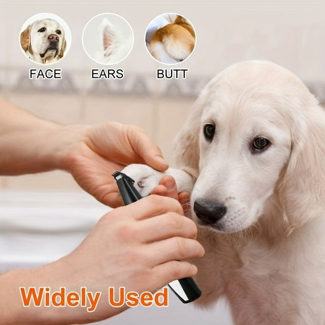 Pet Detail Trimmer Cordless USB Rechargeable – Ceramic Blade Precision Clipper for Dogs Cats Face Paws Ears Eyes Tail