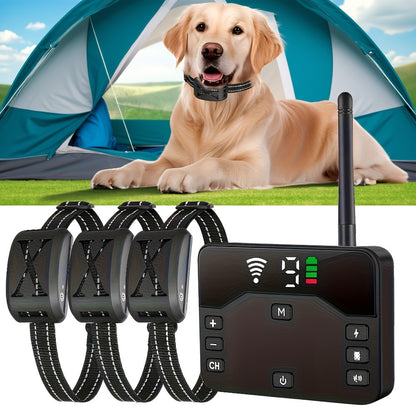 Wireless Dog Fence System with Remote Training Collar – 2.4GHz 800ft Range, 9-Level Adjustable, Containment System