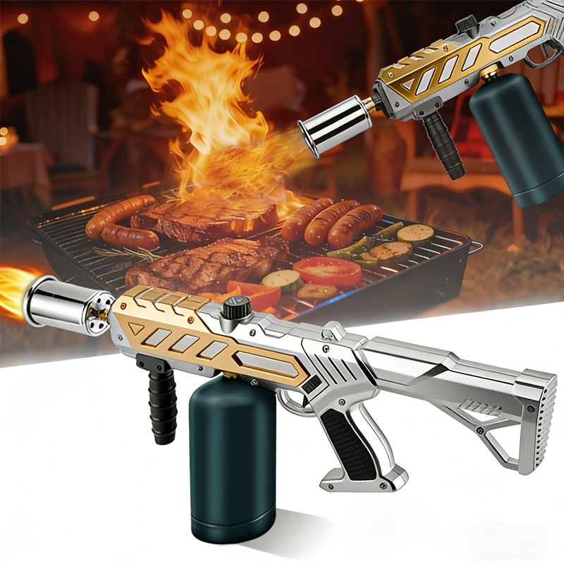 Detachable-Body Propane Torch Gun with Adjustable Flame and Black or Gold-Silvery Finish Choices
