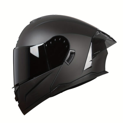 Modular Motorcycle Helmet Flip-Up Full Face – Dual Visor (Clear + Sun Visor), DOT-Style Flip Up Helmet for Men & Women