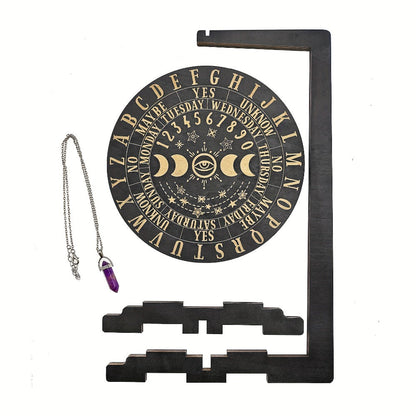 Wooden Pendulum Stand for Divination, Crystal Display Holder, Witchcraft Altar Decor for Entryways, Bedrooms and Living Spaces