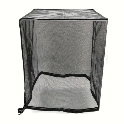 Outdoor AC Unit Cover Heavy Duty Waterproof Central Air Conditioner Cover with Mesh Vent Adjustable Straps UV Rain Snow Debris Bug Leaf