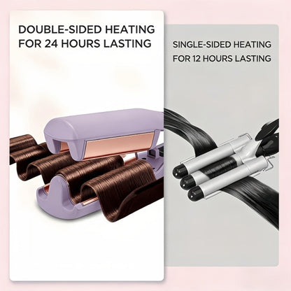 32mm Curling Iron 30-Second Rapid Heat – Adjustable Temperature U-Shaped & M-Shaped Long-Lasting Curls Salon-Smooth Frizz-Free Hair Styling