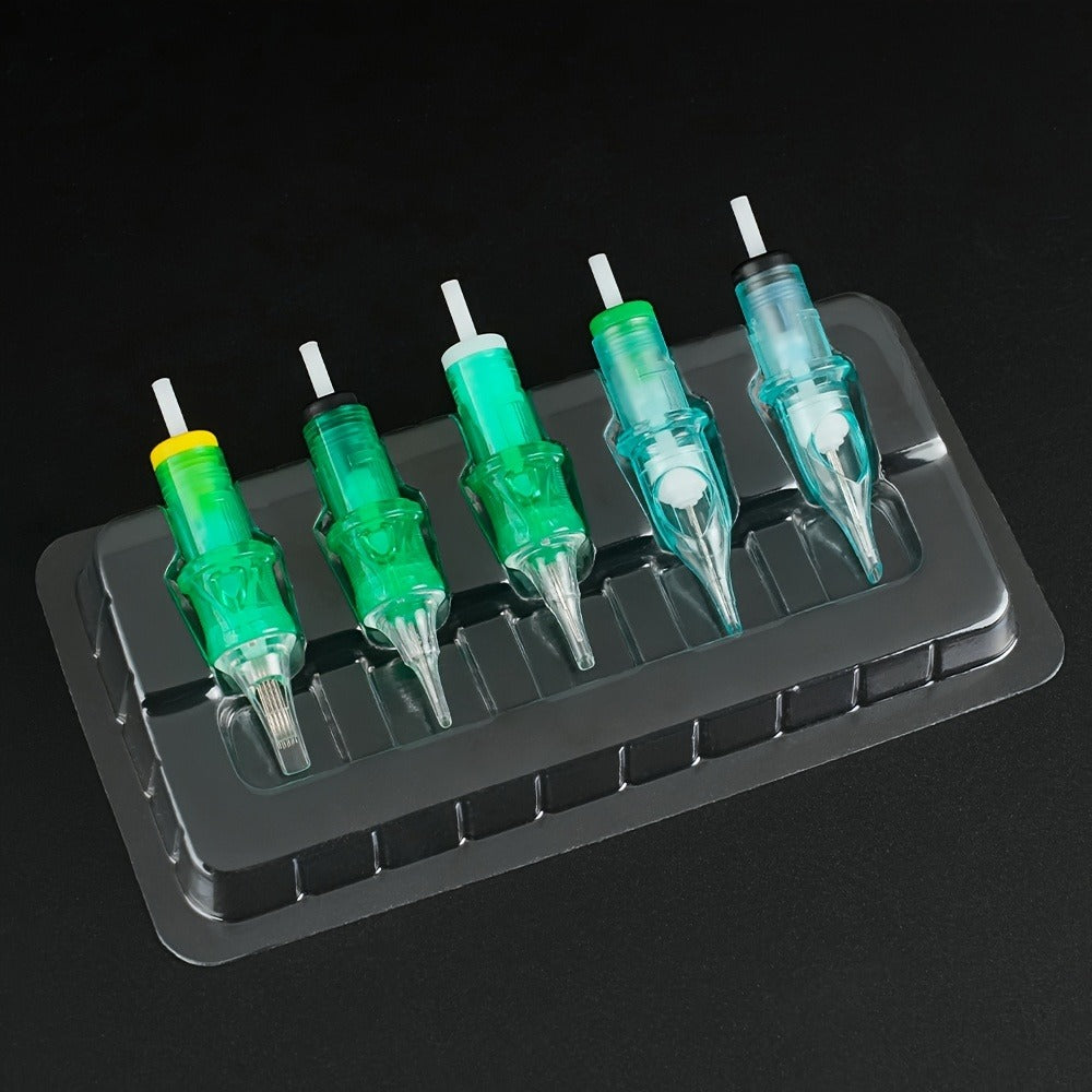 Disposable Tattoo Needle Holders 50Pcs Sterile Single-Use Grip Tubes for Professional for Temporary Body Art, Festivals and Costumes