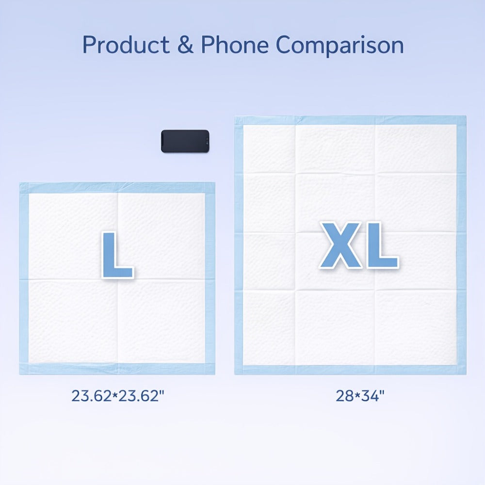 Disposable Incontinence Bed Pads for Adults and Elderly Thickened Highly Leak-Proof Underpads for Entryways, Bedrooms and Living Spaces
