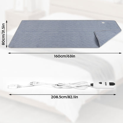 Extra Large Electric Heating Pad 63"x31.5" with Remote Control - 9 Adjustable Heat Levels, 4 Timer Settings