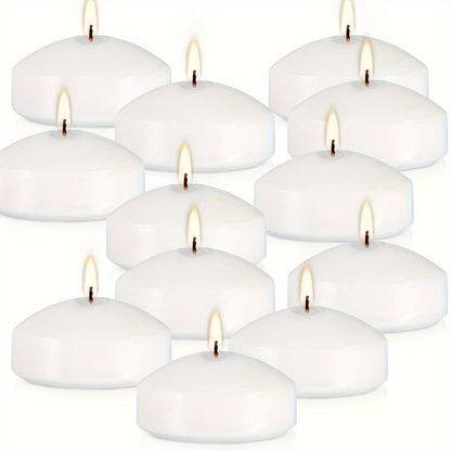 Floating Candles White 42 Pack Glitter Embellished Small Candle Set for Christmas Halloween Easter Thanksgiving Day of the Dead