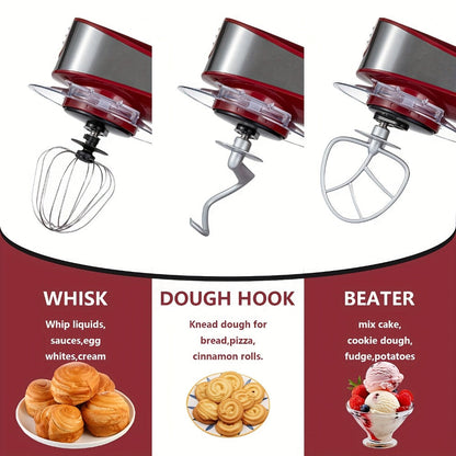 Stand Mixer 6-in-1 400W with 6.3QT Stainless Steel Bowl for Home Cooking, Dining and Outdoor Meals
