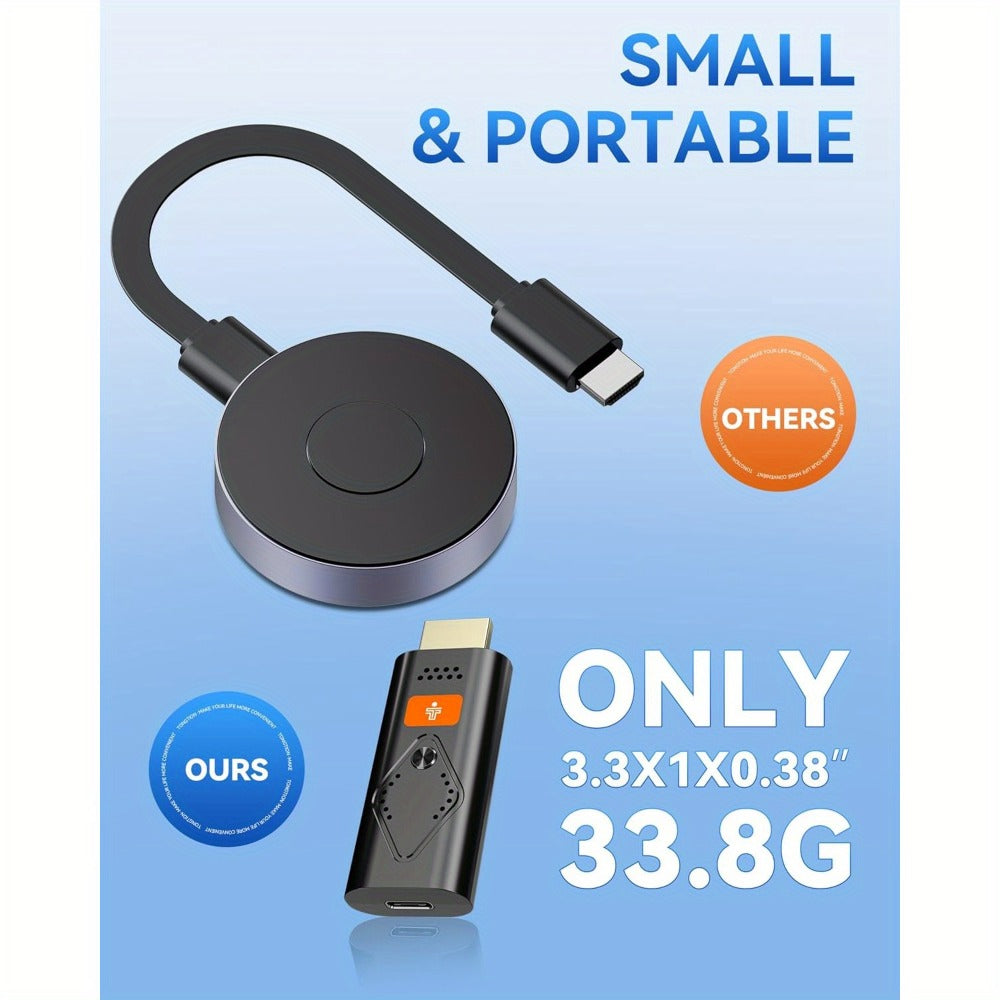 AirPlay Miracast Screen Mirroring Dongle 1080P - Wireless HDMI Display Adapter for iPhone Android Mac Windows PC to TV Projector