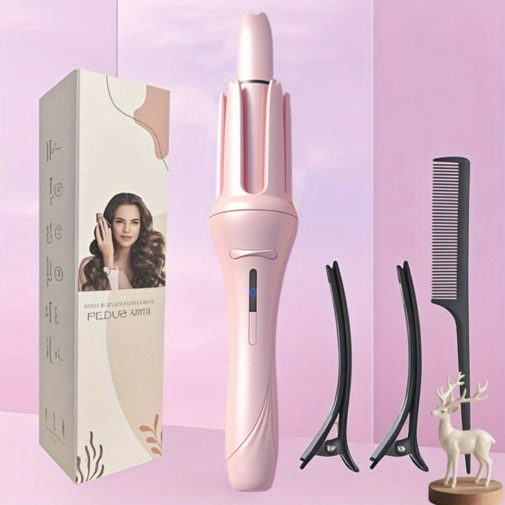 Hair Curler - One Button Electric Rotary Curling Iron with LED Display, 9-Speed Intelligent Temperature Control