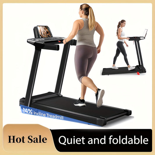 Folding Treadmill 3-in-1 with 14% Auto Incline & Handle – 3.0HP Quiet Walking Pad for Home, 300LBS Capacity