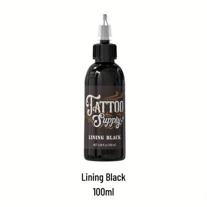 Neebol Super Black Tattoo Ink Darkest Outlining Shading Blending Fade-Resistant Professional Body Art Pigment for Artists & Beginners 100ml