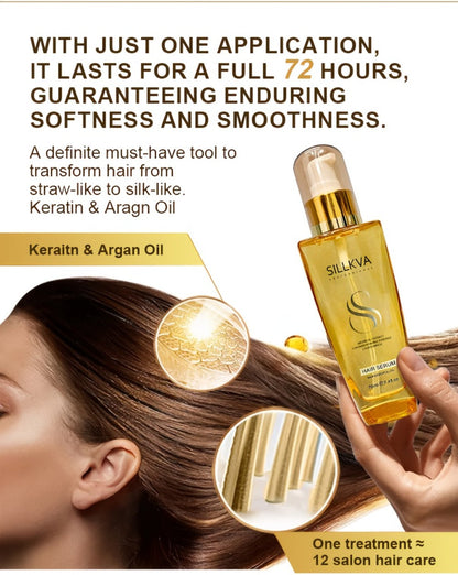Argan Hair Oil & Rose Scented Spray Set for Women | Moroccan Penetrating Treatment Smooths Frizz Moisturizes Strengthens | Long-Lasting Rose
