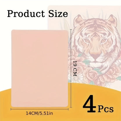 Tattoo Practice Skin Silicone Double-Sided – Flexible Fake Skin 1mm, Realistic Curvature for Tattoo Artists, Beginners