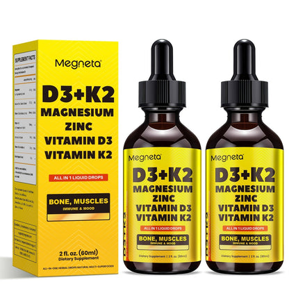 Vitamin D3 Liquid Drops 10000 IU with K2 MK-7 120mcg Magnesium Zinc Vitamin B2 for Bath Time, Home Spa and Personal Care