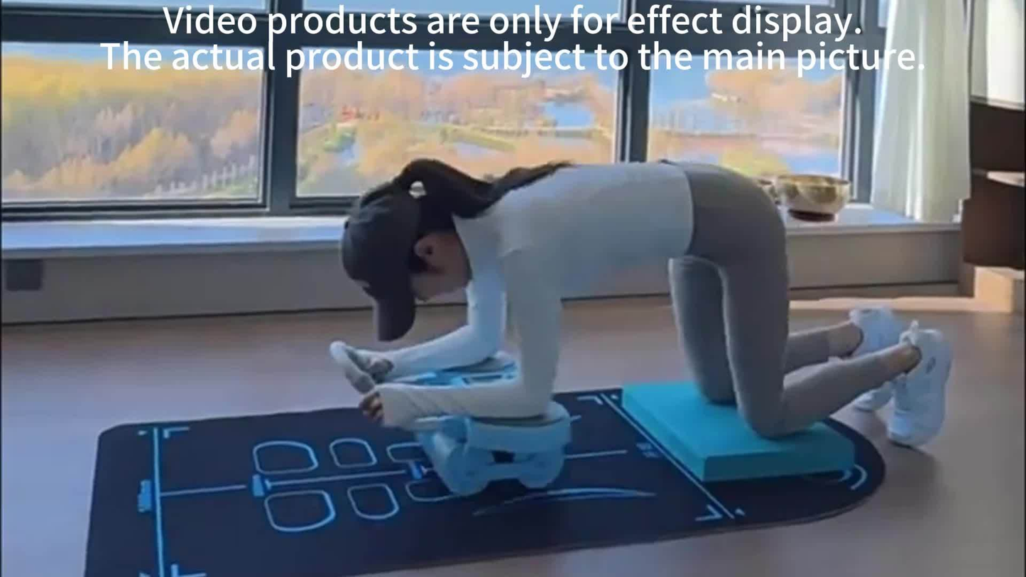Ab Wheel Roller Automatic Rebound 8-Elbow Design, Core & Full Body Workout Abdominal Wheel with Phone Holder