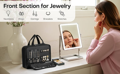Hanging Travel Toiletry Bag Large Capacity for Full-Size Products Waterproof Cosmetic Organizer with Hook