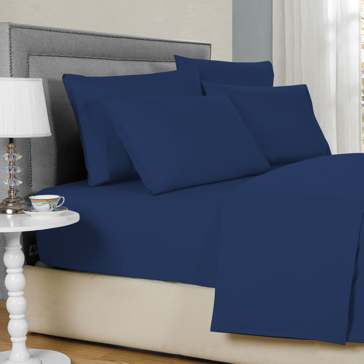 Microfiber and Bamboo Blend Sheet Set with 3- or 6-Piece Packages, 20 Colors and Five Bed Sizes