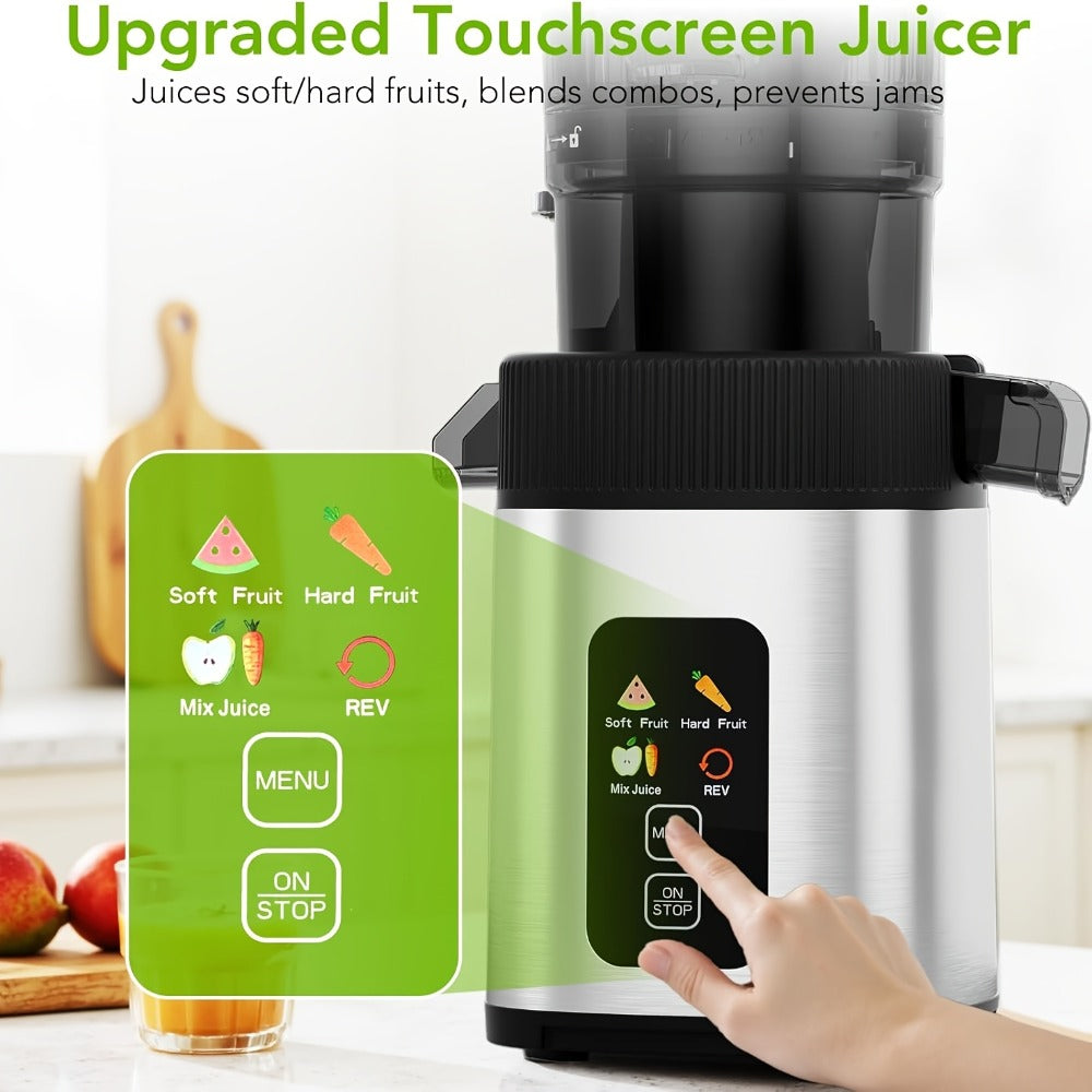 Cold Press Juicer Machine with Large Feed Chute - Slow Masticating Juicer for Whole Fruits & Vegetables