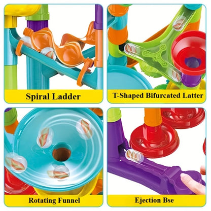Marble Run Set Building Blocks for Kids 112/147pcs with Glass Marbles with the Listed Color, Size or Set Options for Everyday Use