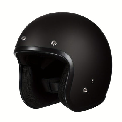 Motorcycle Helmet 3/4 Open-Face Design in Six Graphic Styles, S-XL Sizes with Front Snap Hardware and Padded Liner