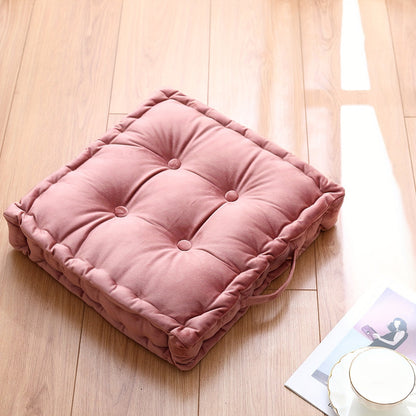 Square Flannel Floor Cushion Thickened Futon Meditation Mat Chair Seat Pad Bay Window Pillow for Entryways, Bedrooms and Living Spaces