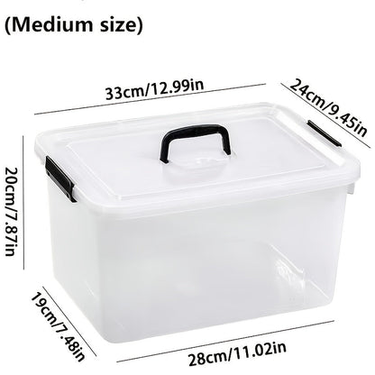 Stackable Clear Plastic Storage Bins with Lids, 6 Pack Large Clip-On Lid Containers for Home, Closet