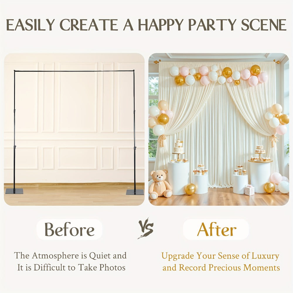 4-Pack 5x10ft Elegant Spandex Photography Backdrop | Wear-Resistant, Wrinkle-Free, Soft & Opaque Party Decoration Banners for Weddings