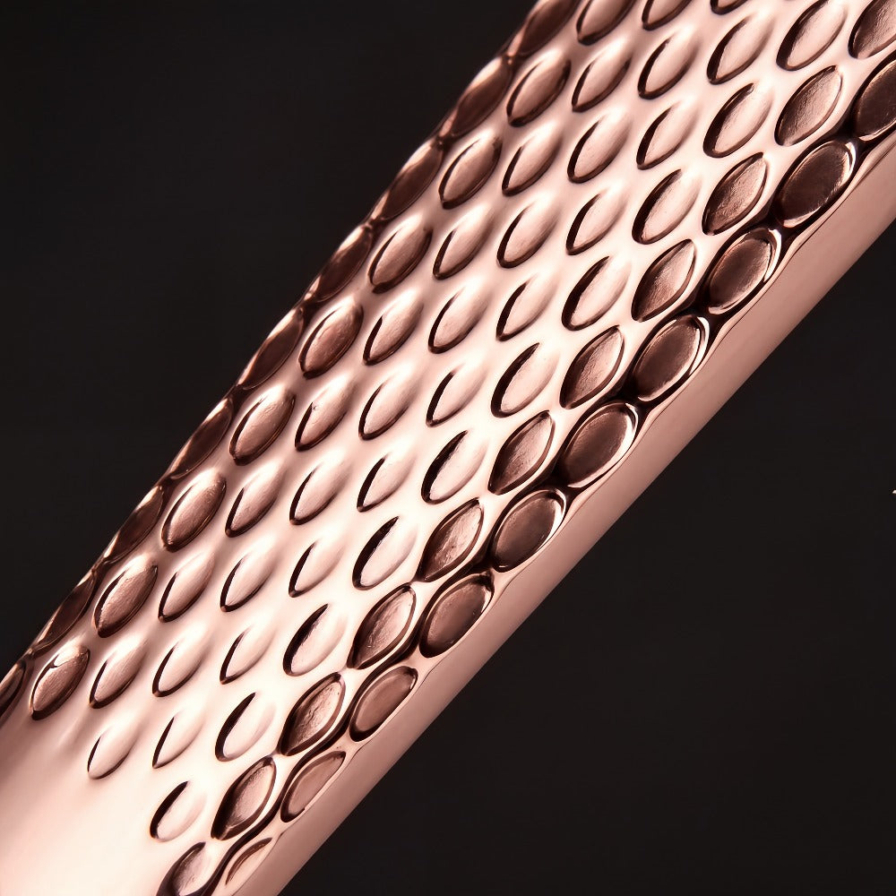 40- or 48-Piece Hammered-Handle Flatware Set in Rose Gold or Silver with Option-Specific Knives