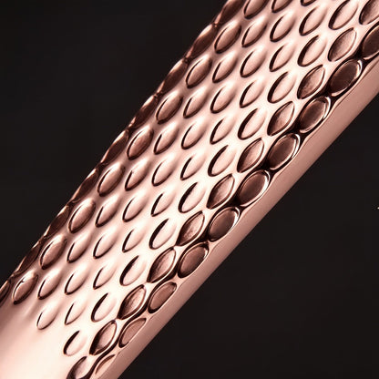 40- or 48-Piece Hammered-Handle Flatware Set in Rose Gold or Silver with Option-Specific Knives