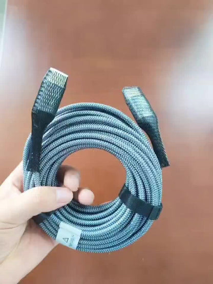 Long Fiber Optic HDMI Cable 32FT 50FT 65FT 100FT, HDMI 2.1 48Gbps 8K60Hz 4K120Hz HDR eARC HDCP 2.2 Slim Braided Cord