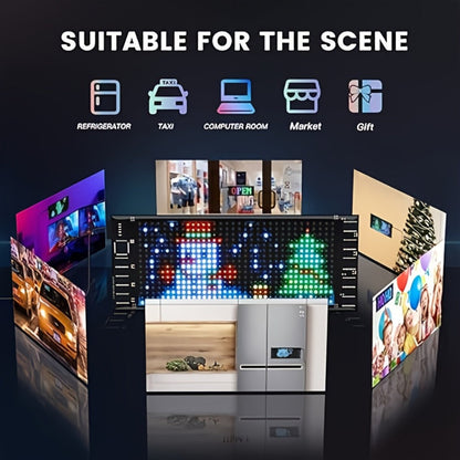 LED Matrix Panel Flexible Programmable Display – Bluetooth APP Control, USB Powered DIY LED Sign Board