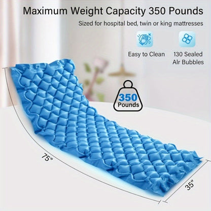 Alternating Pressure Mattress Pad Anti-Bedsore 130 Air Bladders Whisper-Quiet Pump 35x80x3 for Entryways, Bedrooms and Living Spaces