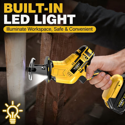 Cordless Reciprocating Saw - Electric Reciprocating Saw with Safety Lock, Large Battery & Charger