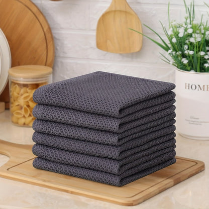 Kitchen Dish Cloths 23pcs 100% Cotton Waffle Weave Ultra Dish Towels 12x12 Inch for Cooking Cleaning Wiping Hands Kitchen Decor Gift