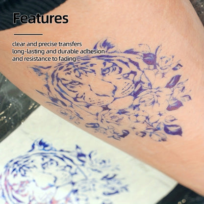 Tattoo Transfer Paper 100 Sheets 4-Layer Thermal Stencil, Sharp Precise Design Transfer, Hand Drawing &