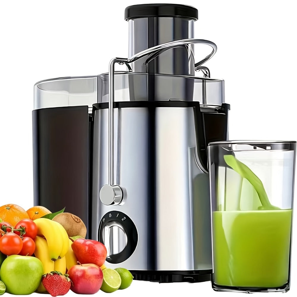 Juicer Machine Wide Mouth Juice Extractor Blender Food Processor 3-Speed Settings Easy Clean One-Touch Operation Multi-function